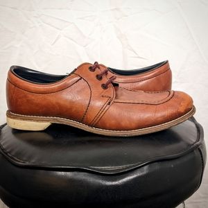 Vintage Men's Leather Brunswick Caramel Bowling Shoes Size 10.5